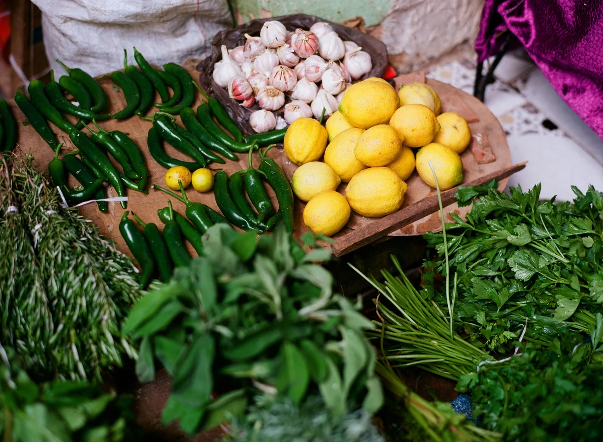 Lemons_Green Peppers_Produce Display in Medina_Fez_web.jpg