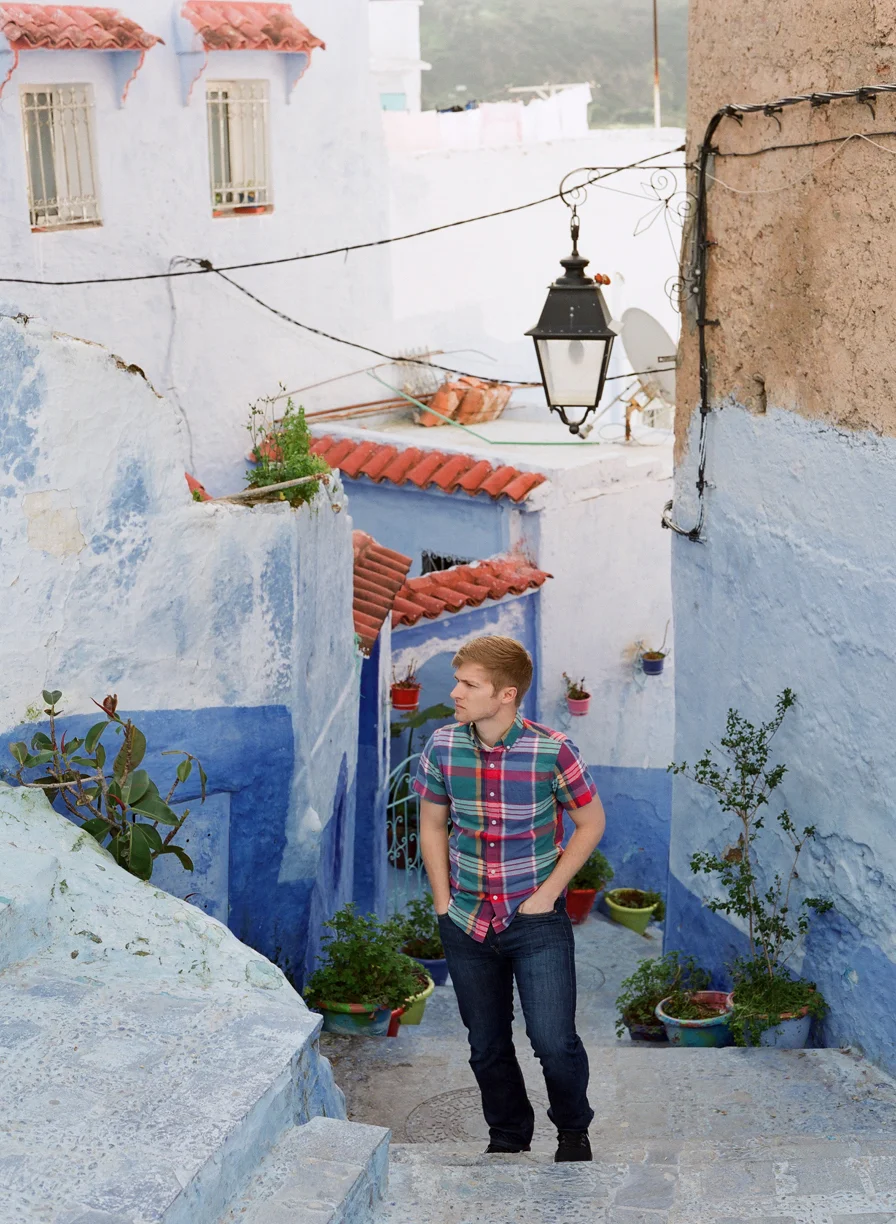 Cole on Stairway in Chefchaouen_web.jpg
