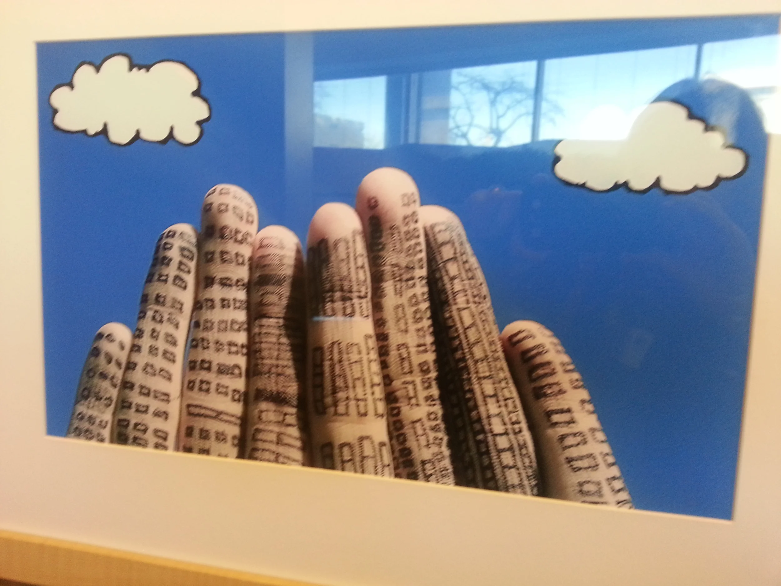 This great student artwork was displayed last summer at the US Department of Education. My apologies for not writing down the student's name!