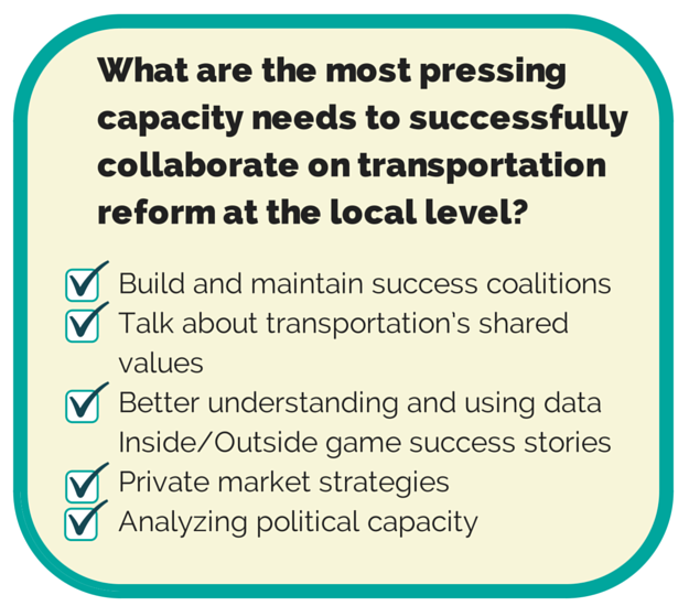 Key Capacity Building needs for advocates and funders to address. See final report for more details.