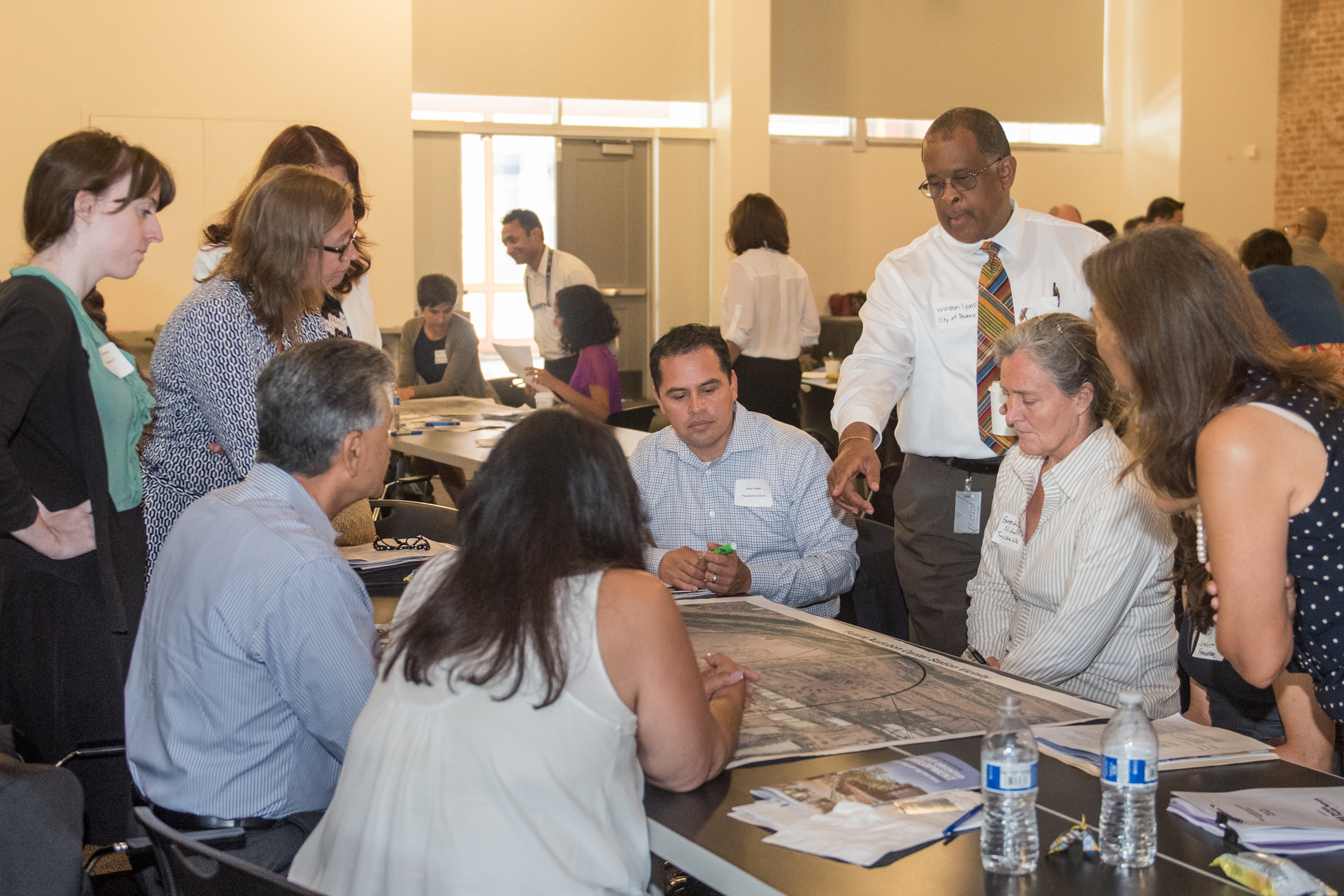 Community stakeholders envisioning development opportunities and needs in South Central and South Phoenix at July eTOD workshop (Photo: LISC - Phoenix)