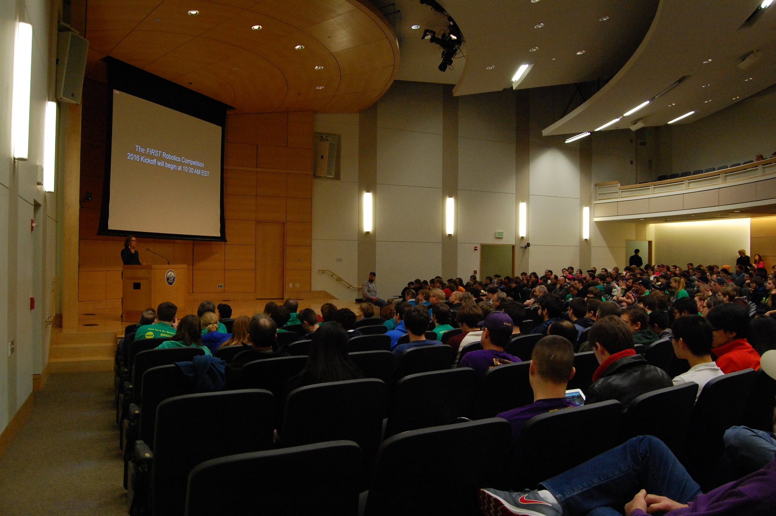 2016 Kickoff event at USM's Hannaford hall. a welcome address was given by usm;s provost/vp for academic affairs, Jeannine uzzi.