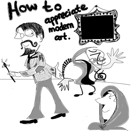 Rita likes modern art. Fred doesn't understand it ... Reading/Worksheet