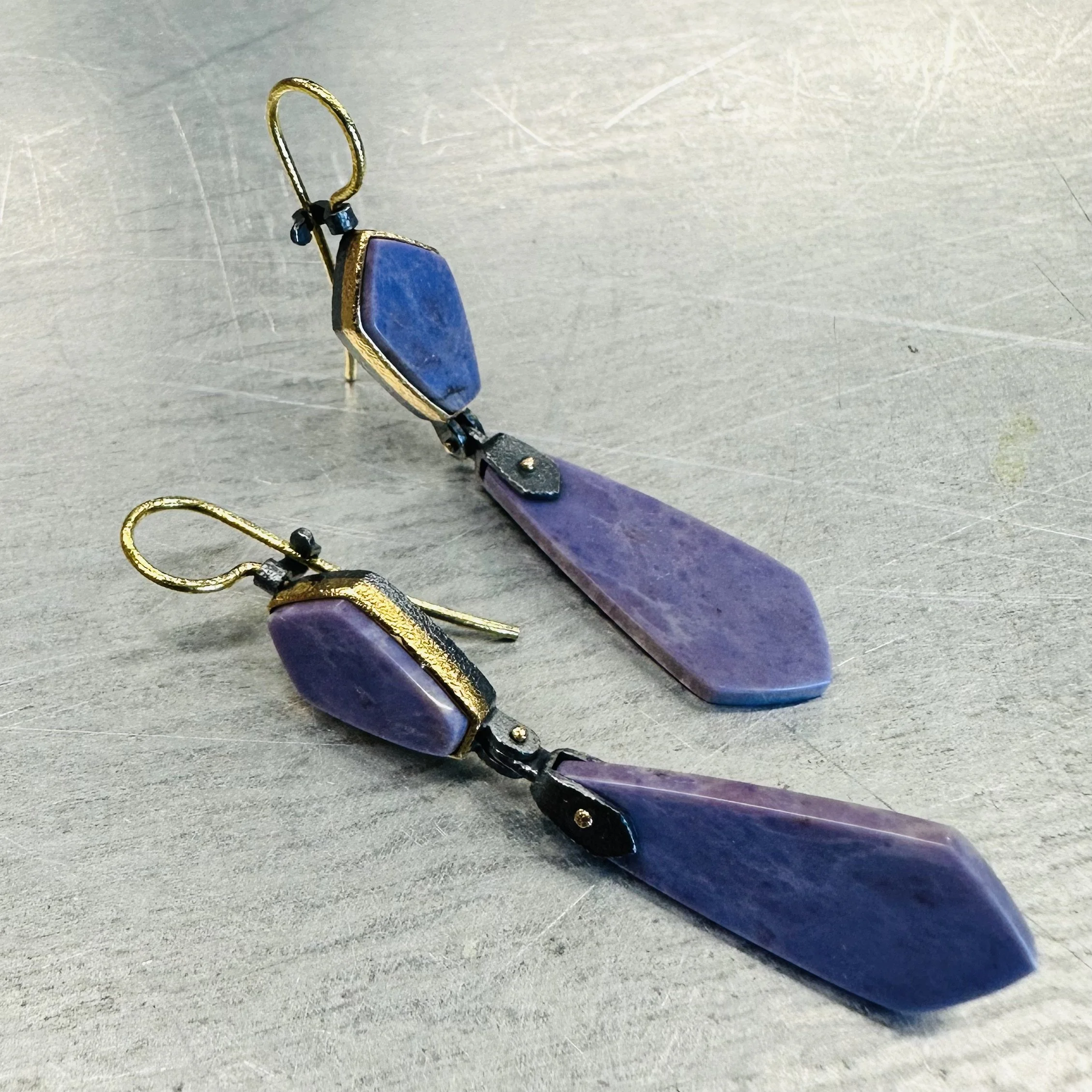 Saddle Set Earrings @ Diane Weimer Studio