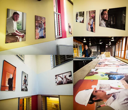 United Teen Equality Center - "Chipping Away" show being hung