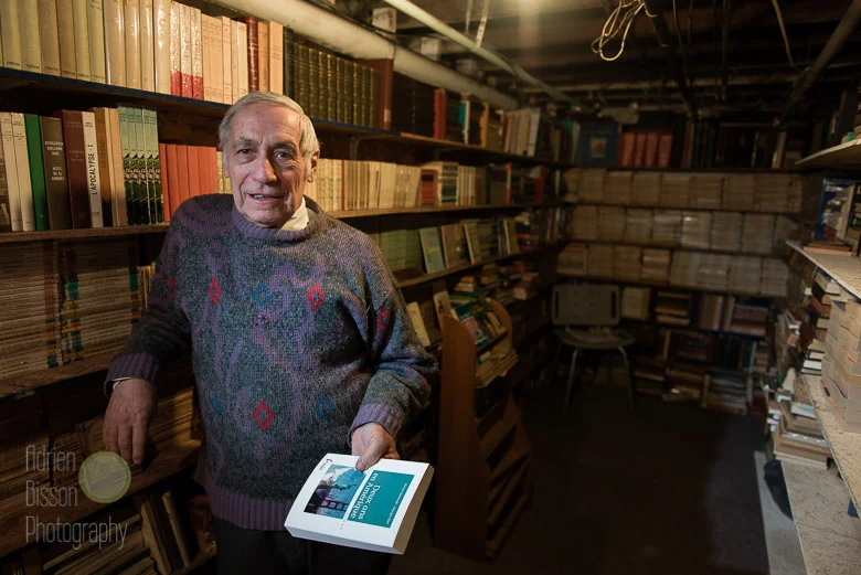In the vault, where Roger keeps his rare book collection