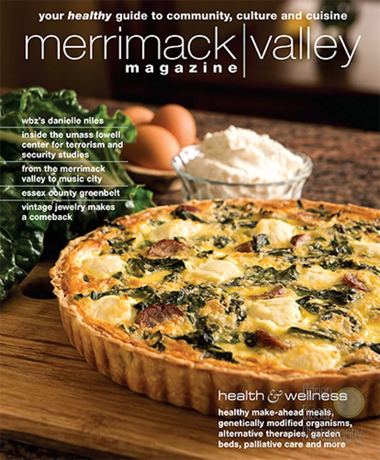 Photographing food is always a joy with a food stylist like Carolyn Grieco . Thank you for the cover Merrimack Valley Magazine!