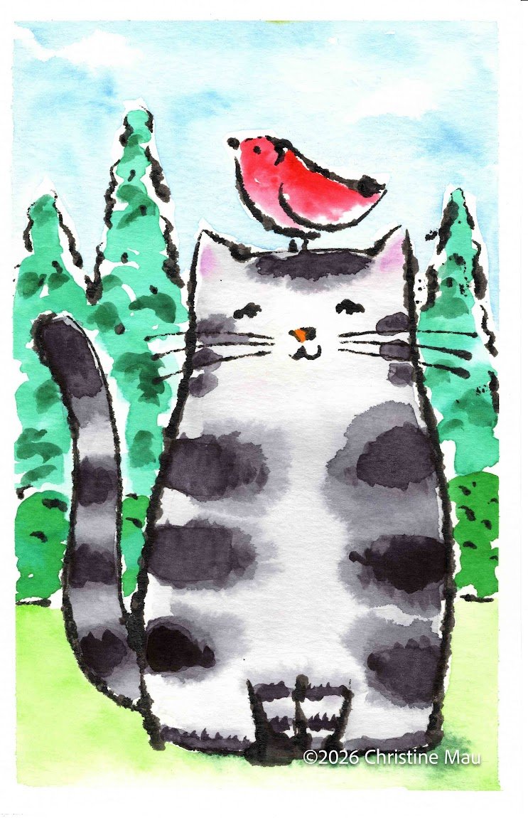 CatRedBird3ChristineMau.jpg