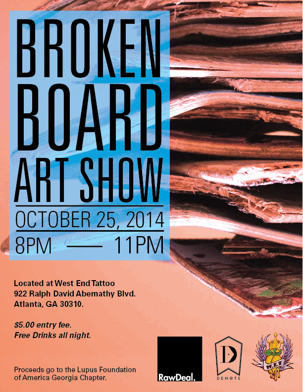 Broken Board Art Show Oct 25th 2014