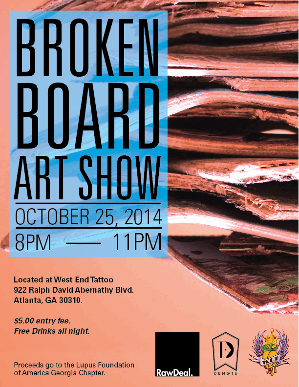 Broken Board Art Show Oct 25th 2014
