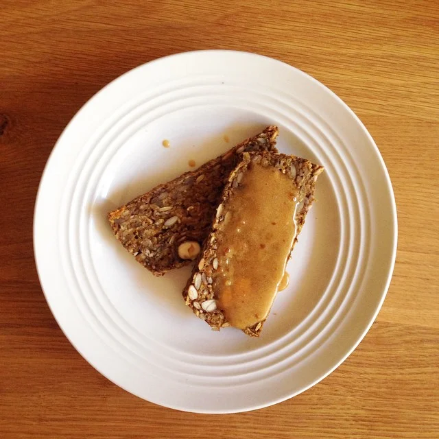 Pumpkin seed &amp; nut bread with miso honey #cleaneats #foodporn #instafood #cleanfood #cleaneating