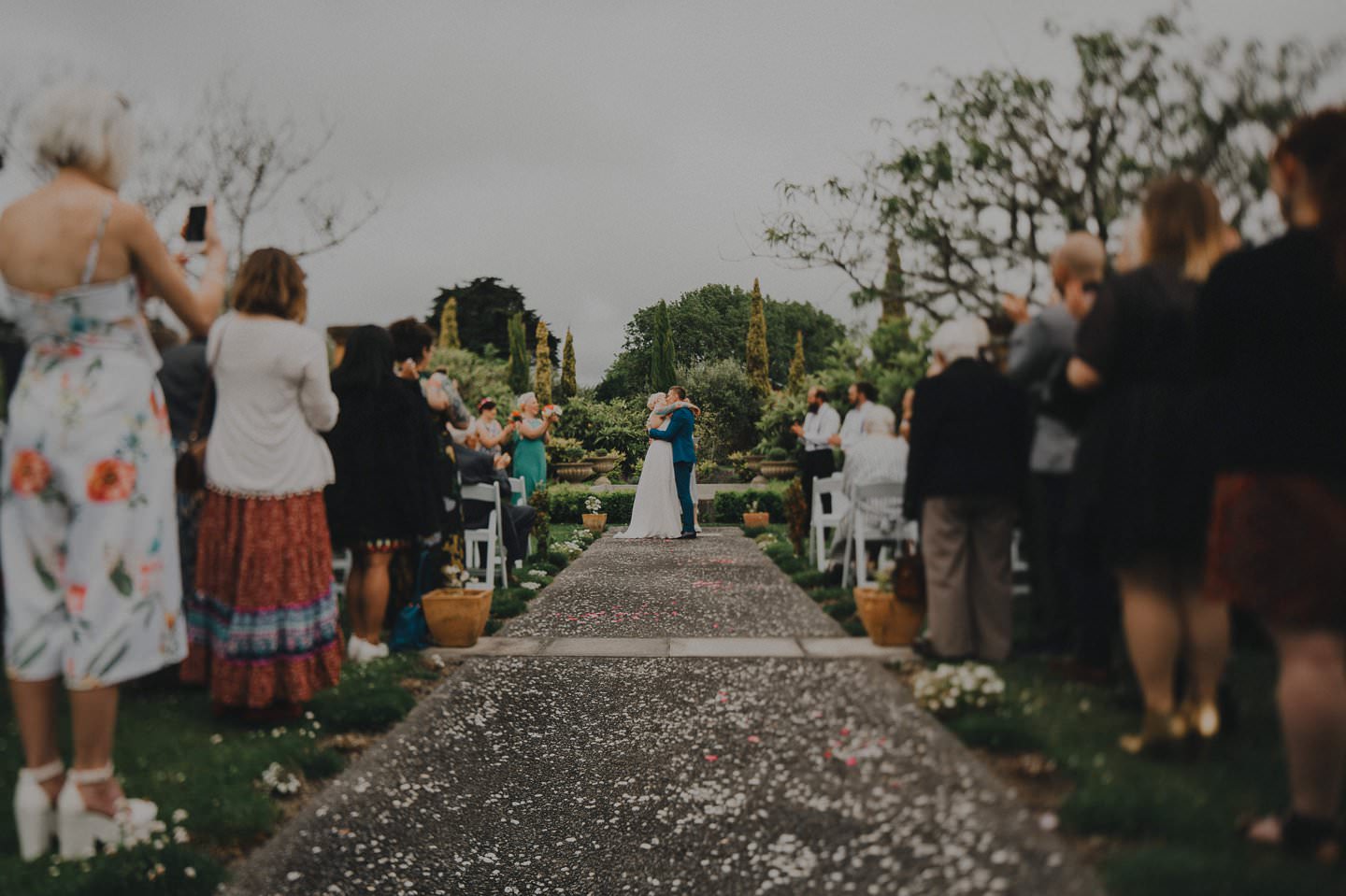 You may kiss the bride; wedding ceremony kiss photo