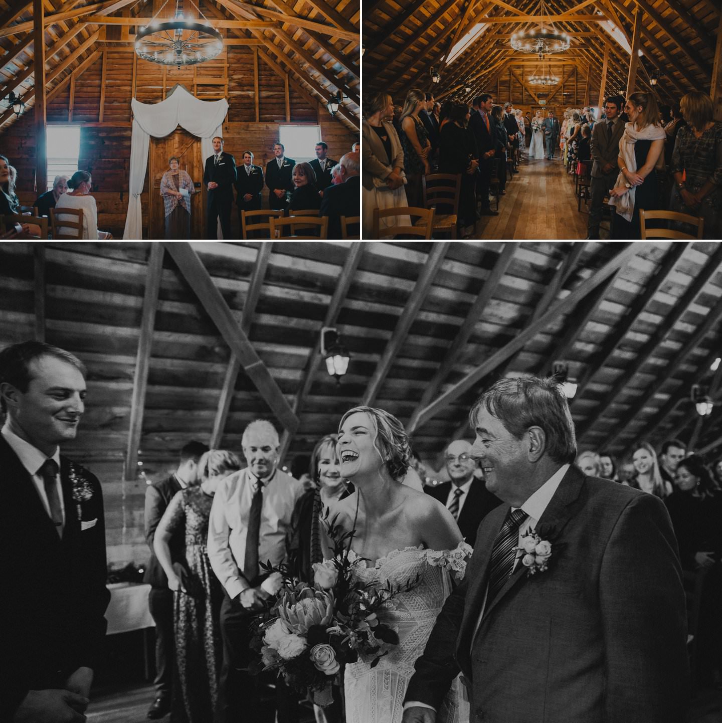 Tarureka Estate wedding ceremony inside