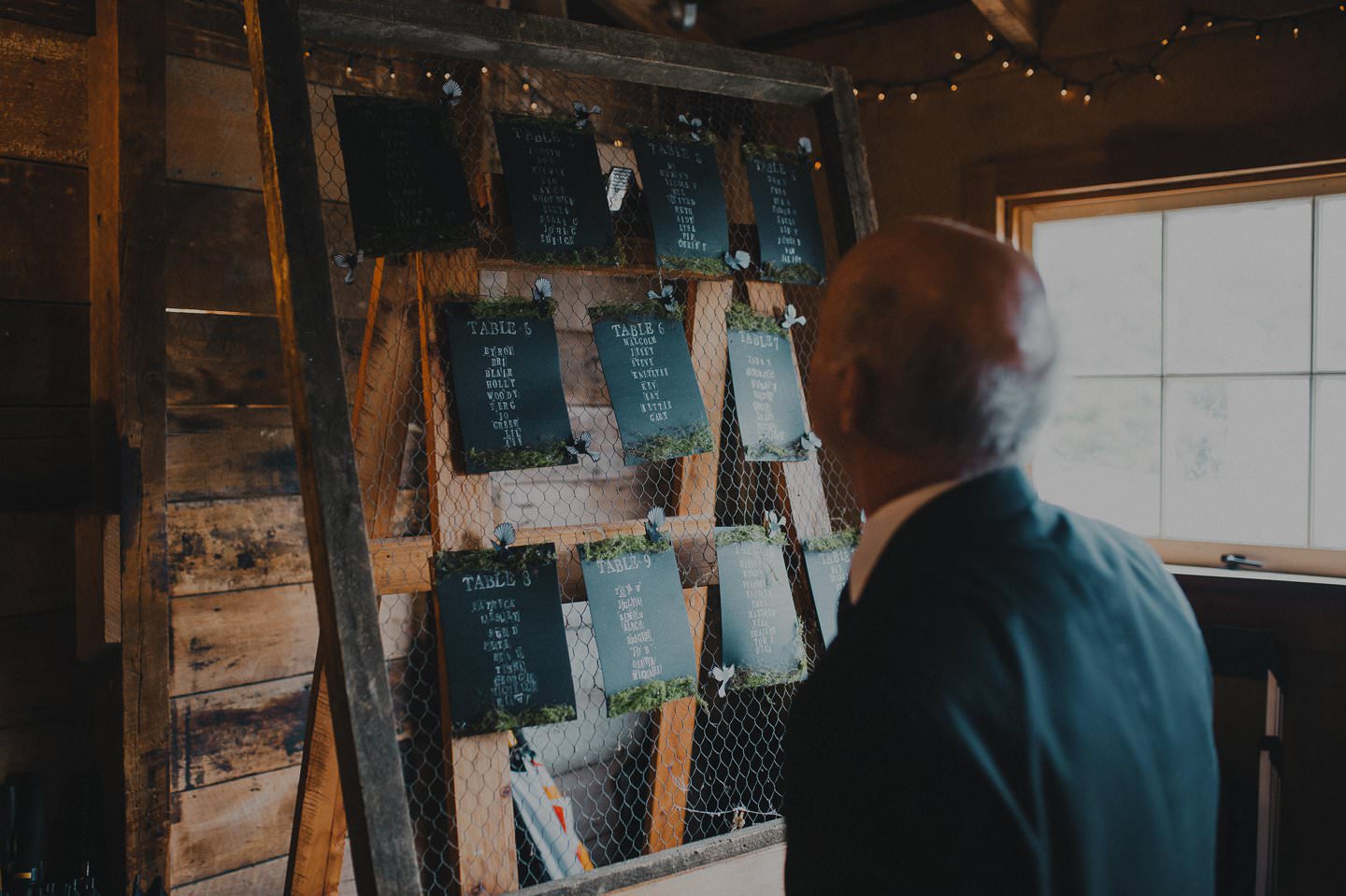 Wedding stationary ideas. Seating plan with greenery