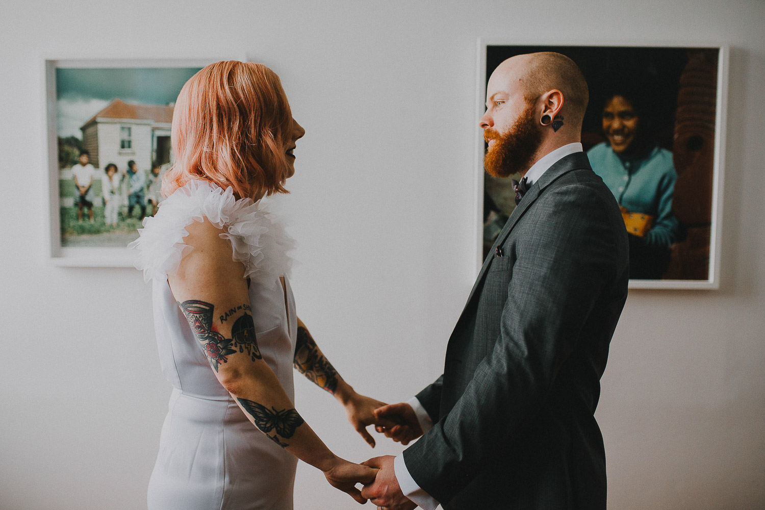 Art gallery wedding