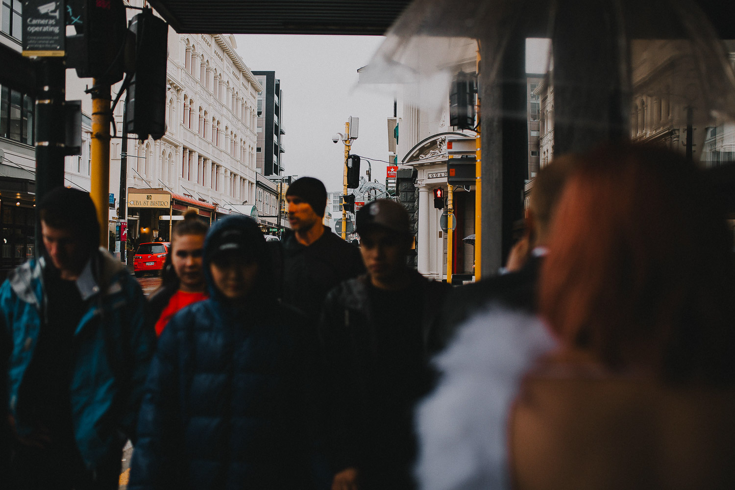 Rainy day photos of wellington streets