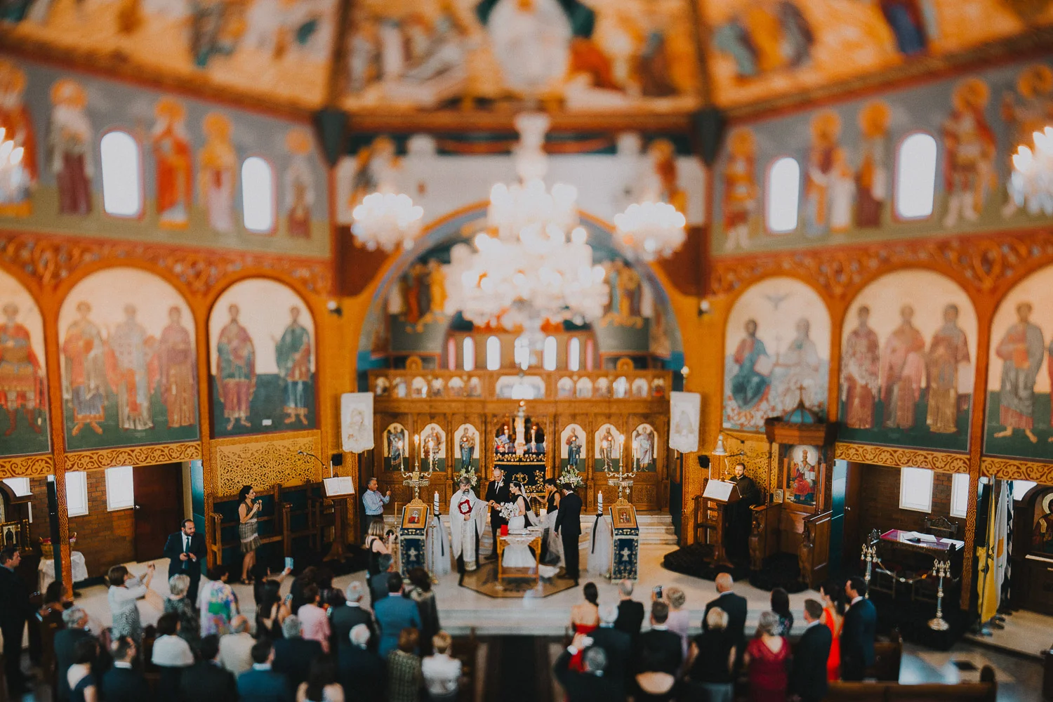 Orthodox greek church wedding ceremony
