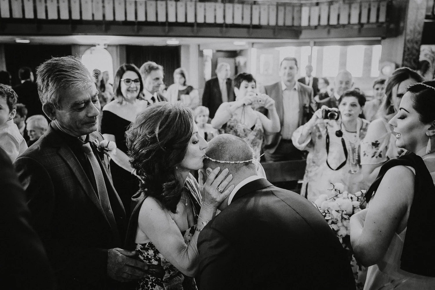Mother of the bride emotional on wedding day
