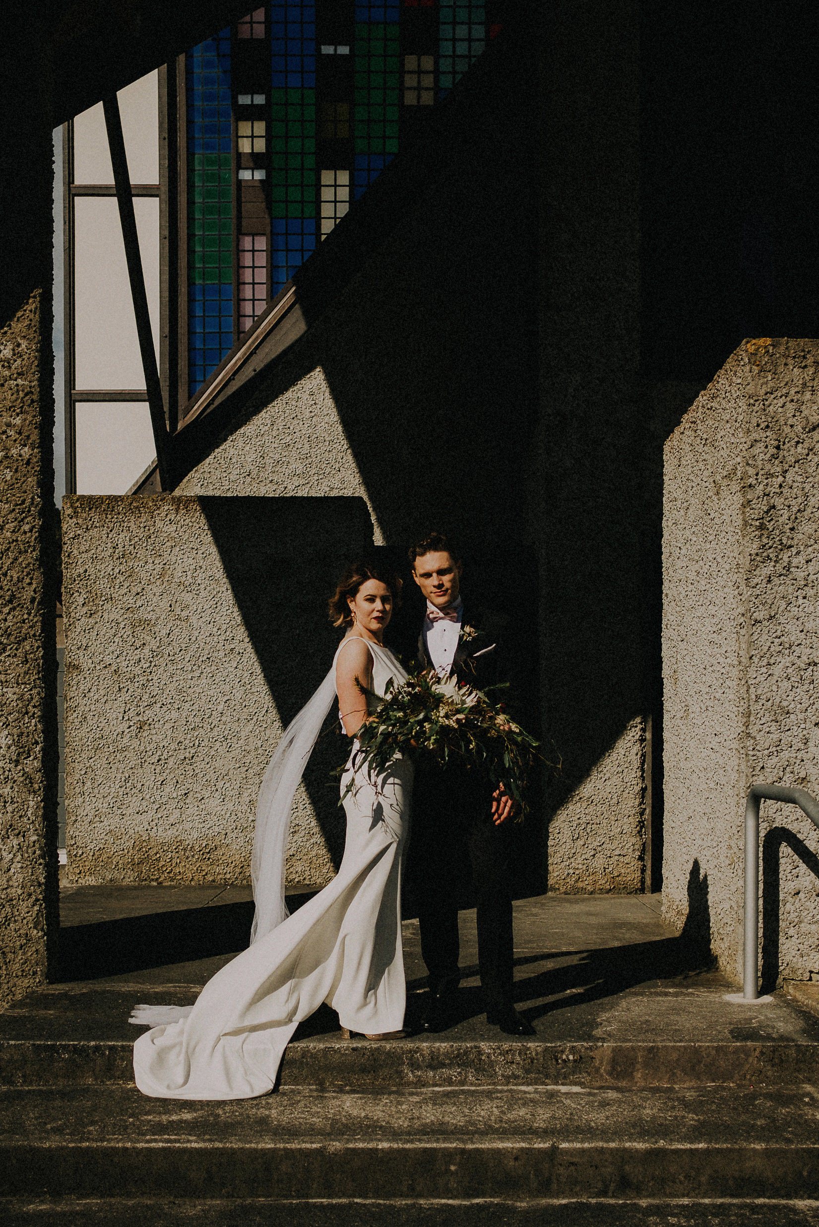 Wellington Wedding at Morning Golf Course Community Hall, and at Futuna Chapel. Black and gold theme and modern.