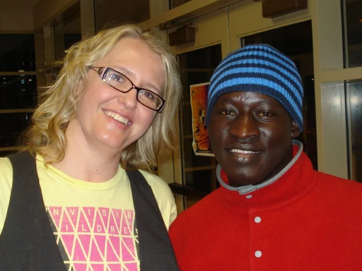 Heidi and Tony (one of the kids from the film, all grown up and sharing his story) at an Eyes Wide Open event.