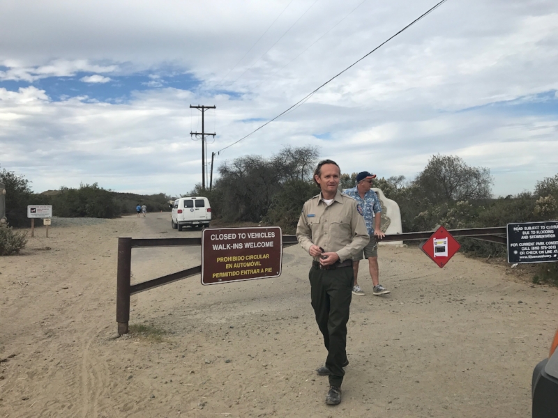 Chris Peregrin helping us access the park