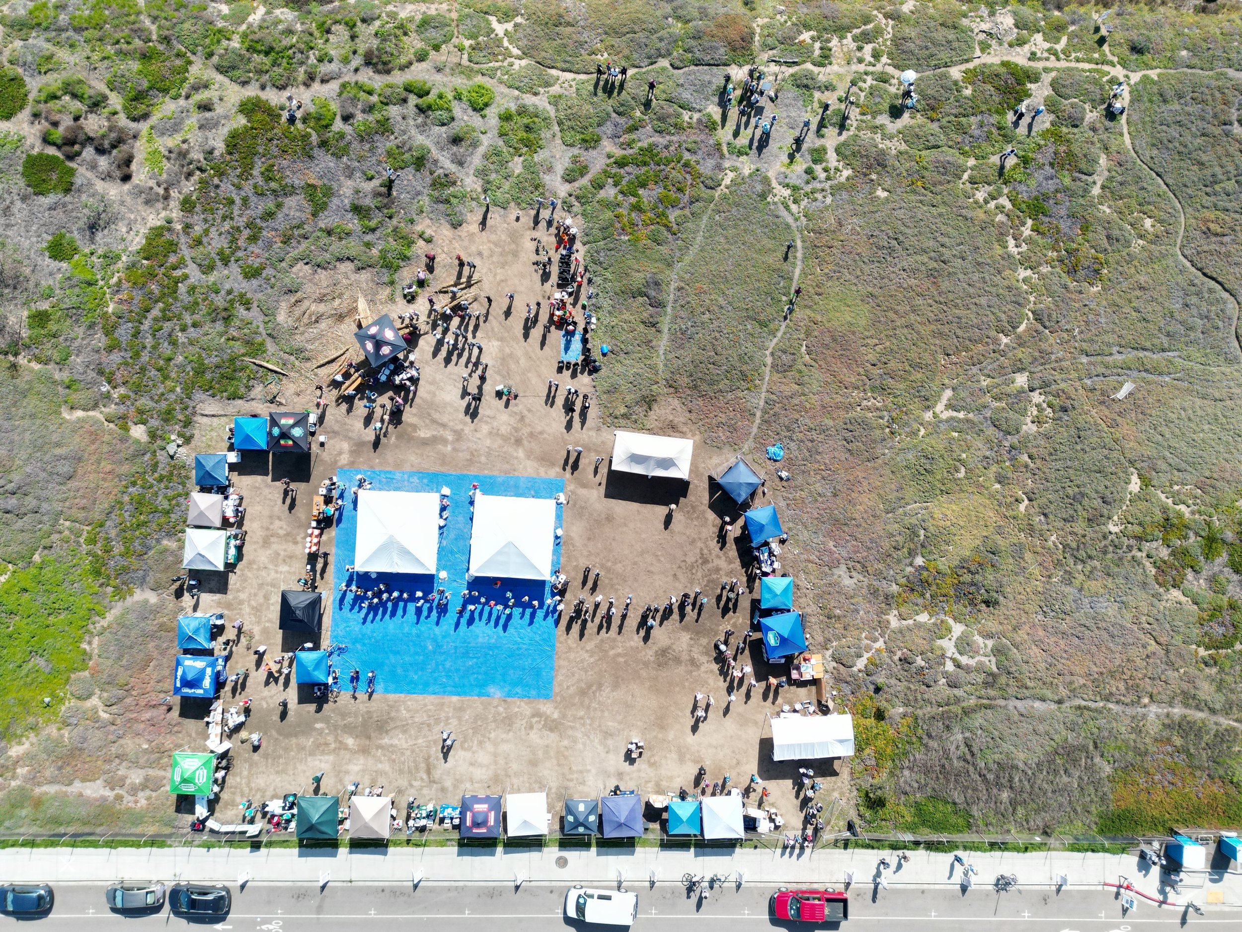 aerial view of the Love Your Wetlands Day event