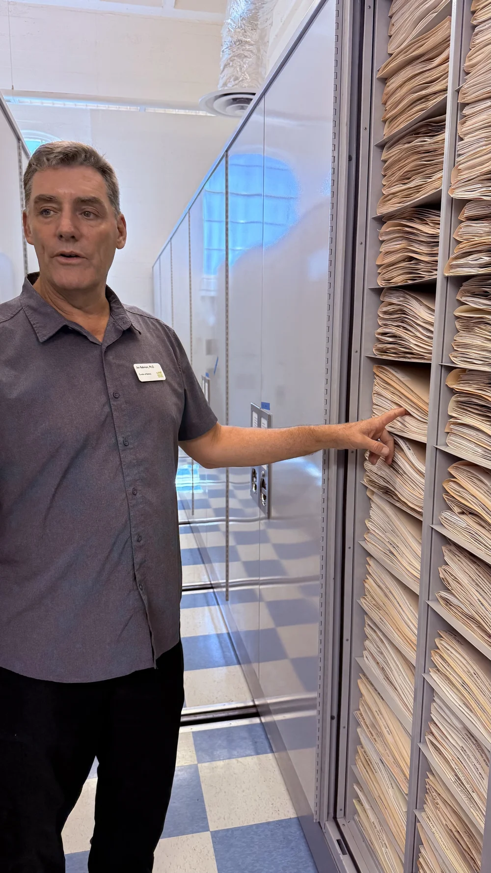 Jon Rebman with collection