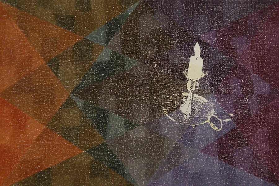 Static Image Painting/ Orange/ Candle/ Medicine Hat