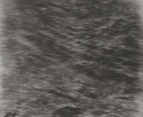Untitled Ocean, 2016, Mezzotint on Hahnemühle copperplate bright white paper in artist's frame, 21 3/8 x 19 inches, ©Vija Celmins, Courtesy Matthew Marks Gallery