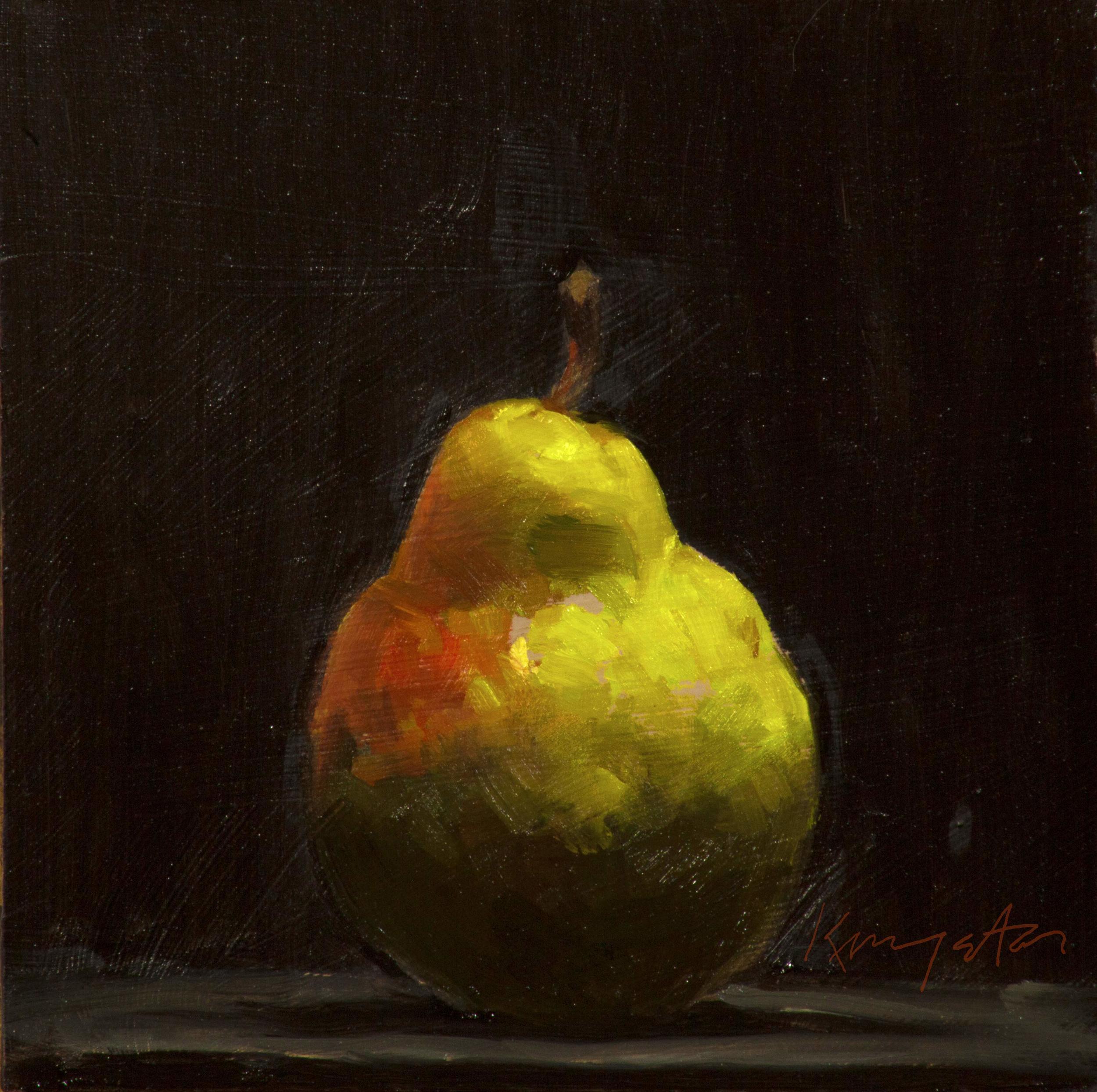 Winter Pear 6 x 6 oil on panel