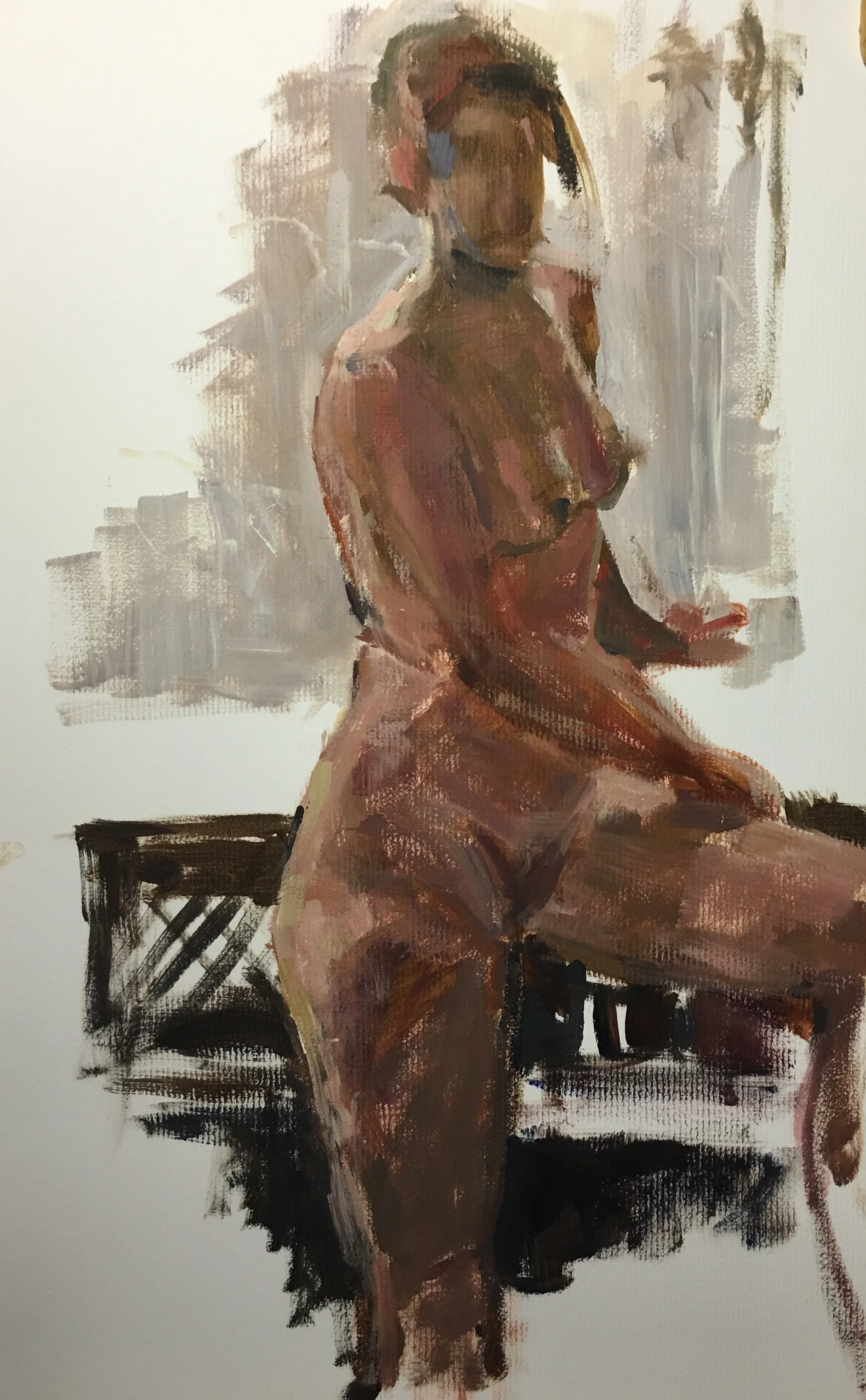 Study oil on paper