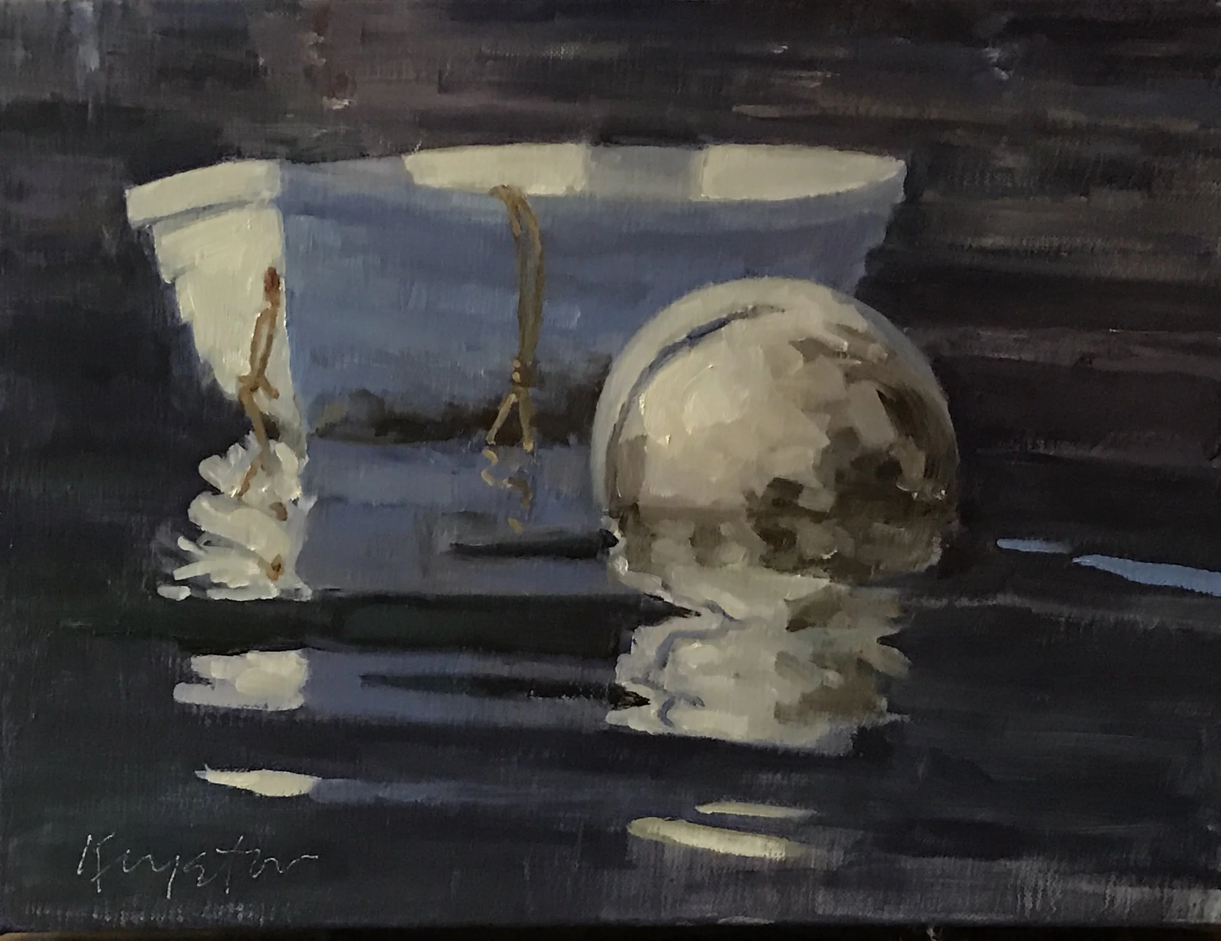 Slack Tide. Oil on linen 9 x 12. 2017