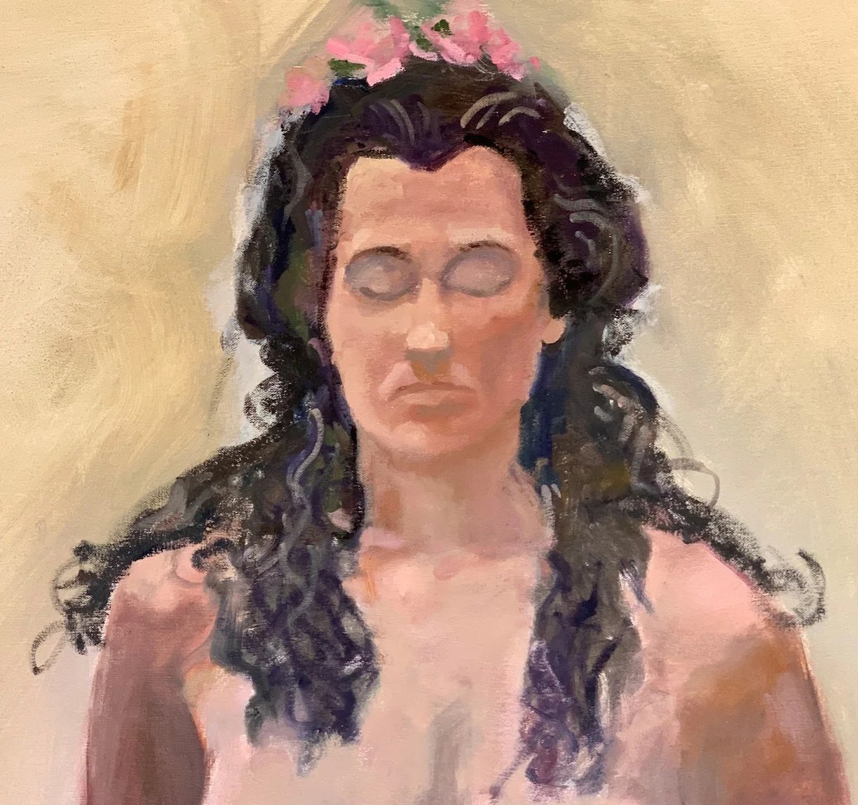 Spring Maiden 4’ x 3’ oil on canvas 2019 WIP