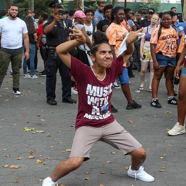 Aint no party like a MWam party. This is one of the band members posing for the camera at the Harlem youth connect event, where Mwam performed
#musicwithamessage