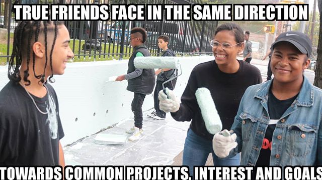 Members of MWam came to unity park in the Bronx to help repaint #musicwam #communityleaders