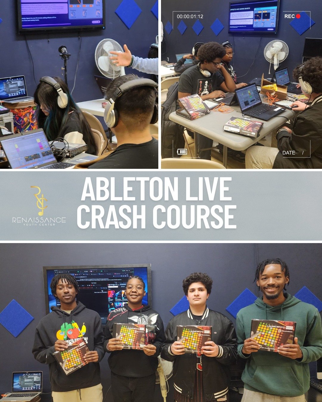 Just a few weeks back, we had an incredible time introducing our high school and middle school students to the world of music production with our Ableton Live crash course! They explored the basics of music production, recording techniques, and DAWs.