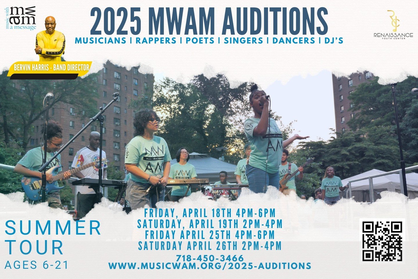 Music With a Message auditions begin this Friday from 4-6pm.
Don’t miss this chance to make music and inspire change!
Check the flyer for audition dates & times.
Scan the QR code or visit our website for more info.
#bandauditions #yout