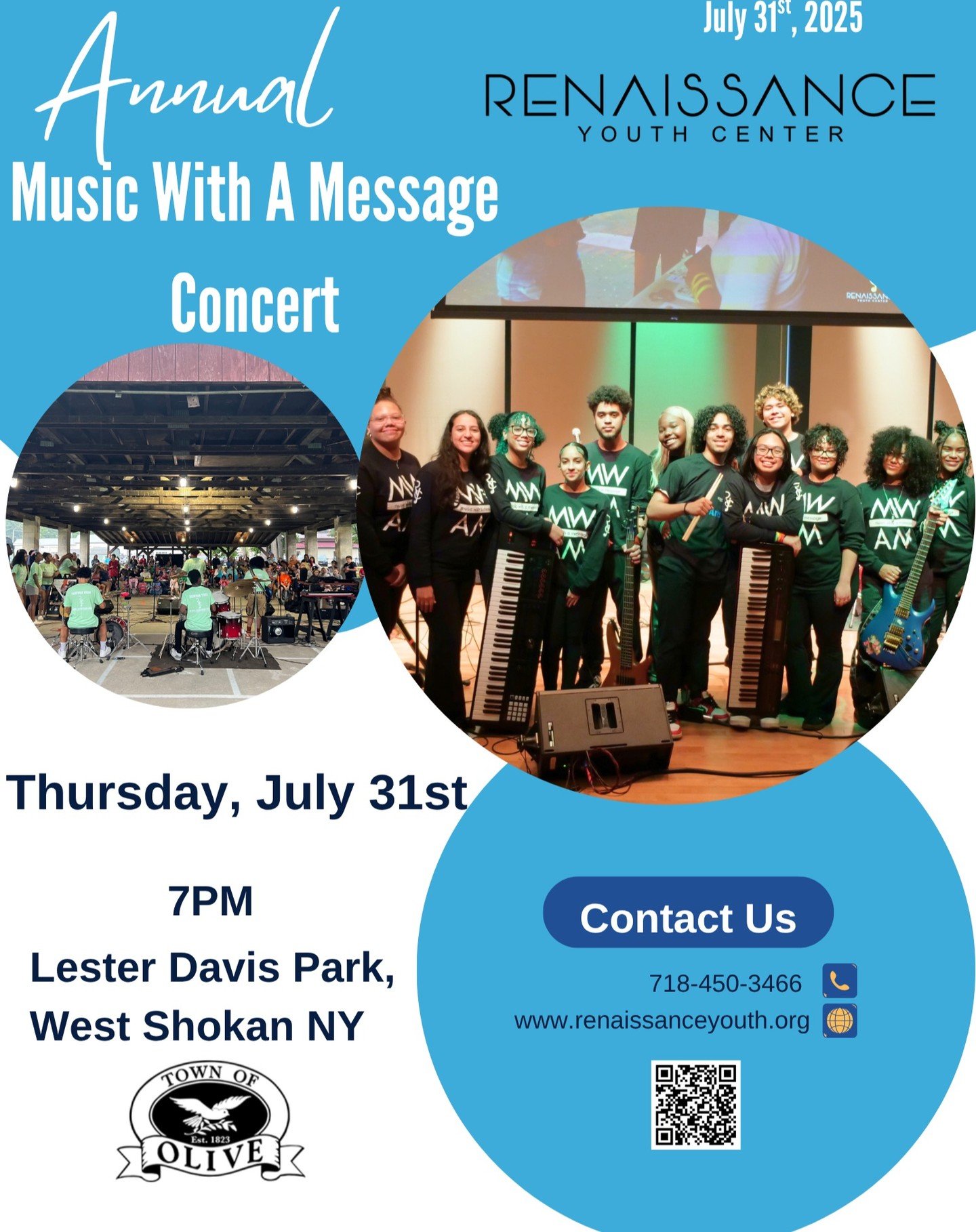 Save the Date: Music With a Message Annual Concert in the Town of Olive!
Calling all music lovers in the West Shokan area! Get ready for an evening of inspiring tunes at the Music With a Message Annual Concert on July 31st at 7 PM.
Join us at Leste