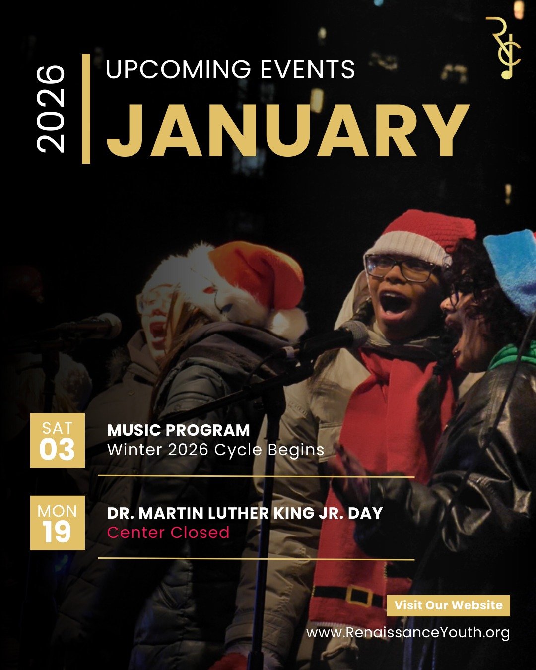 Don&rsquo;t miss what&rsquo;s happening at Renaissance Youth Center! Keep an eye out for our monthly event listings.

#mlkday #wintercycle #musicclasses #stemclasses #upcomingevents #events #southbronx #renaissanceyouthcenter