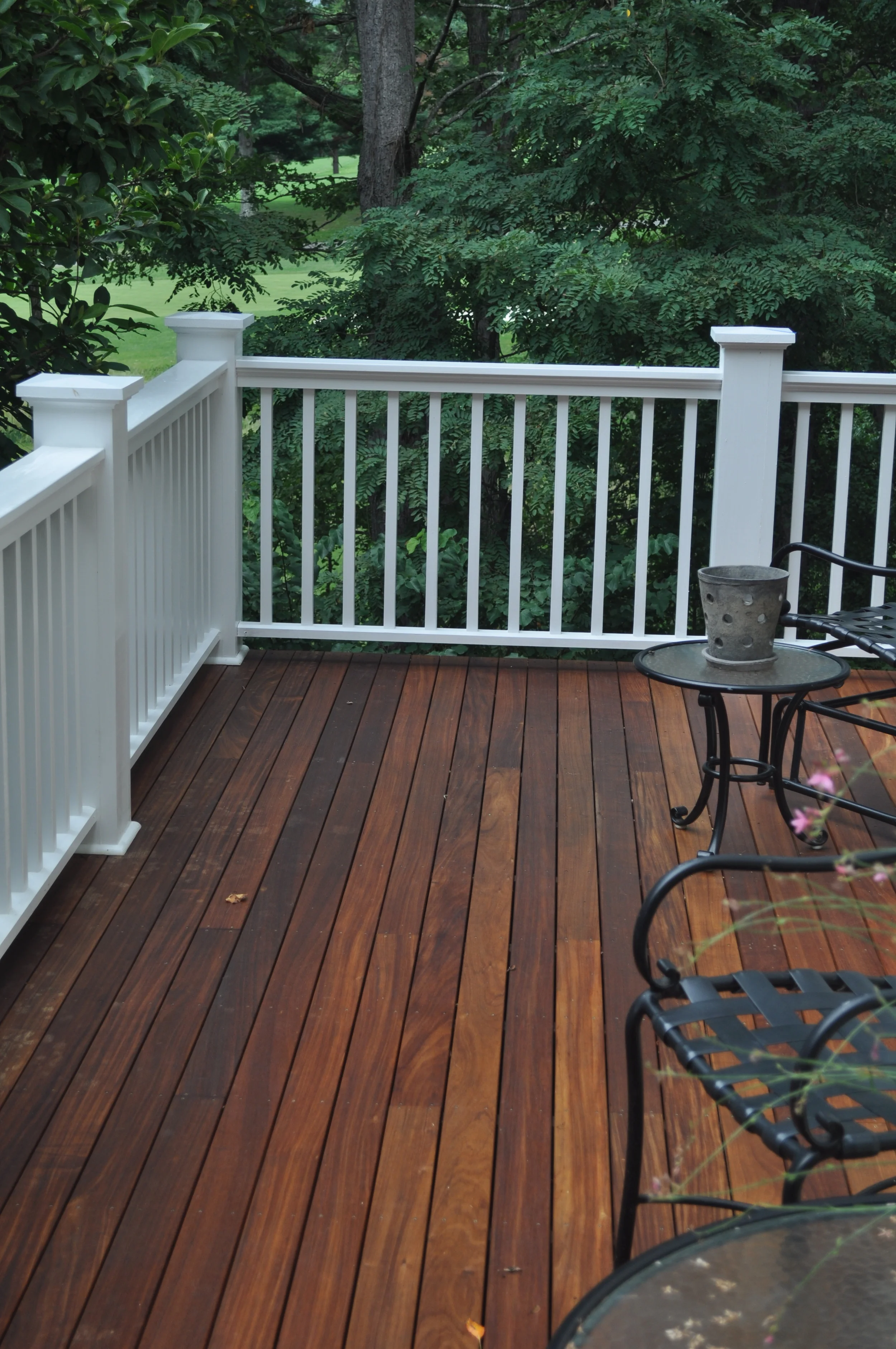 Historic 1920's Bungalow, 1x4 Ipe deck with handrail to match the style of the house.