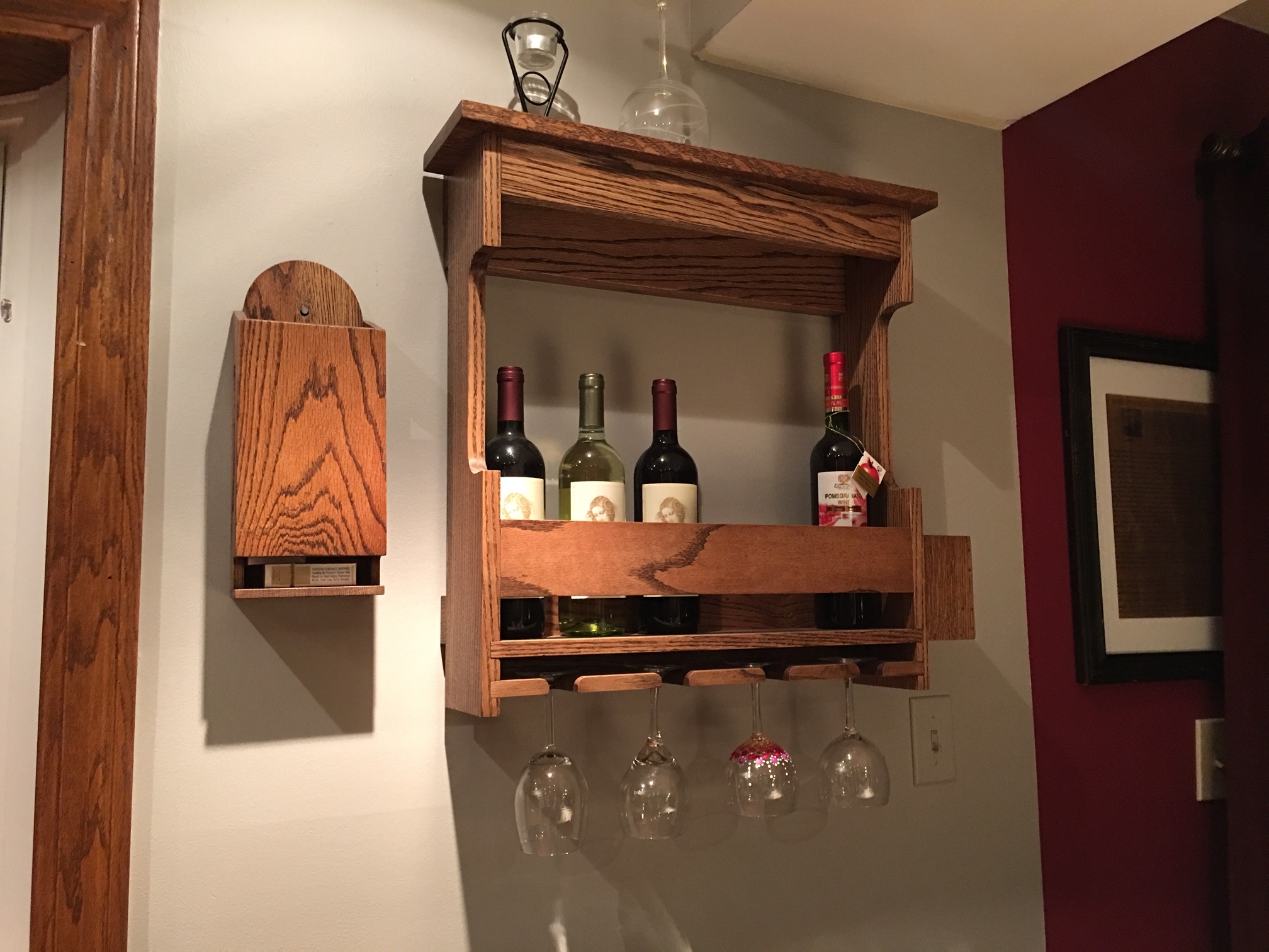 Solid oak wine rack 
