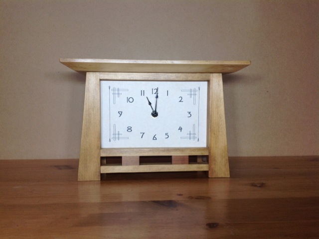 Pine Clock with Cherry Accents