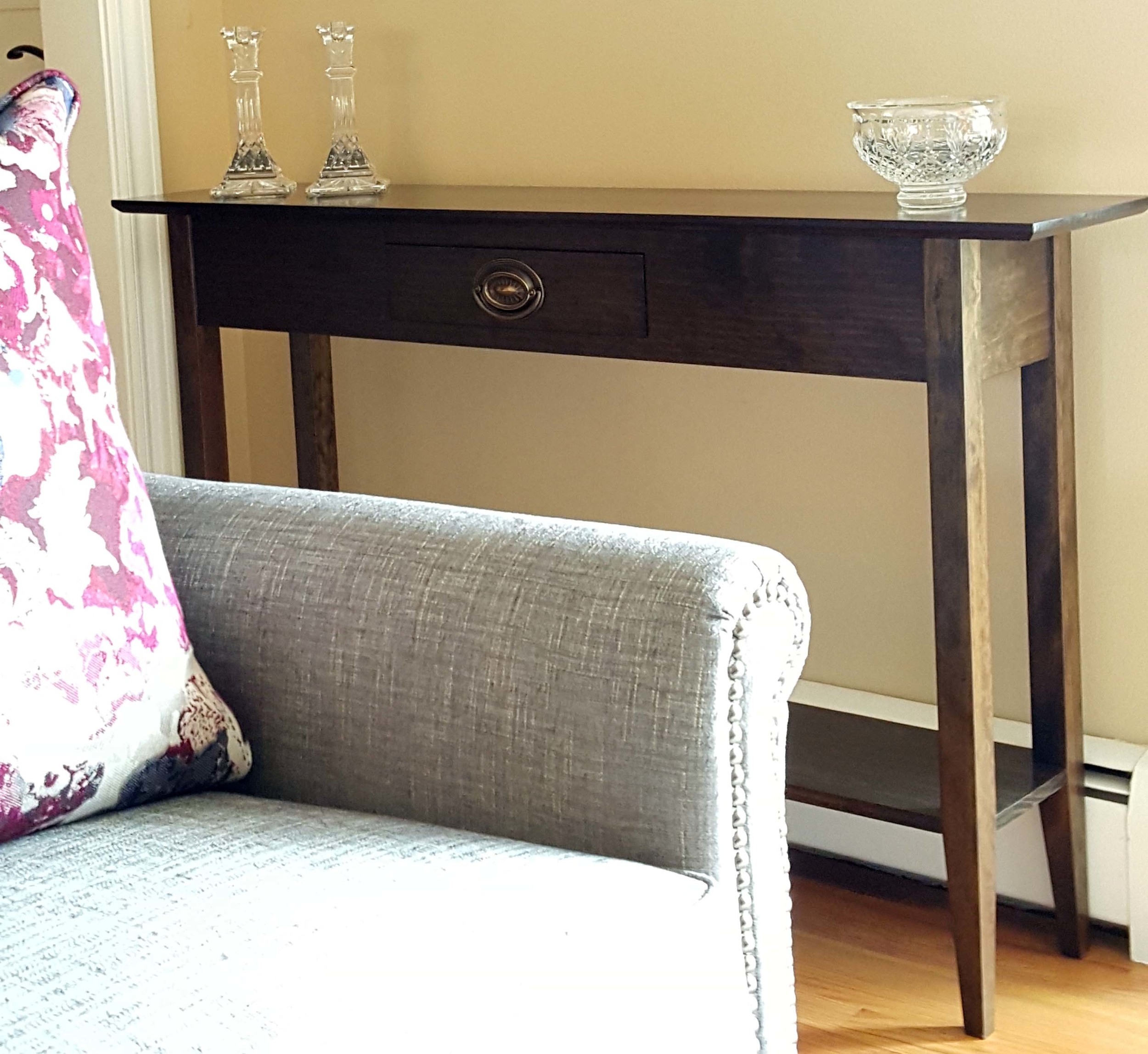 Console/Entry/Hall/Sofa Table with Tapered Legs 