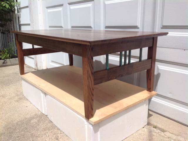 Coffee Table with Copper Patina 