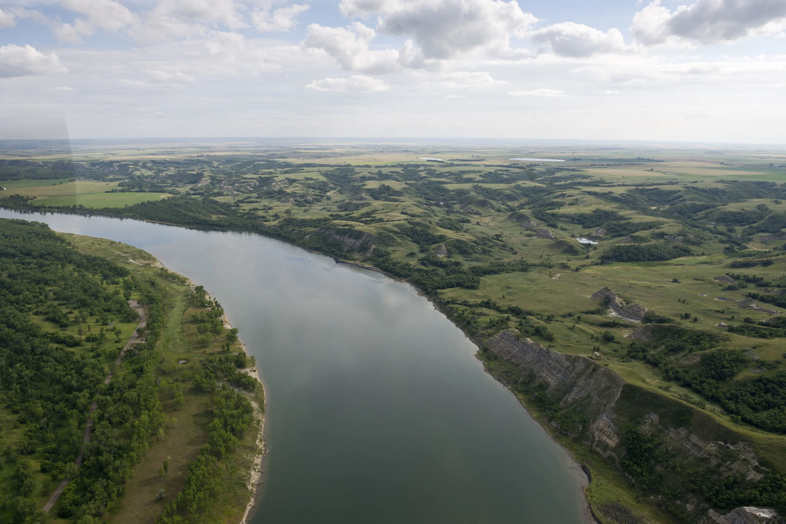 Missouri River, near Lewis and Clarke landing in McLean County, ND.