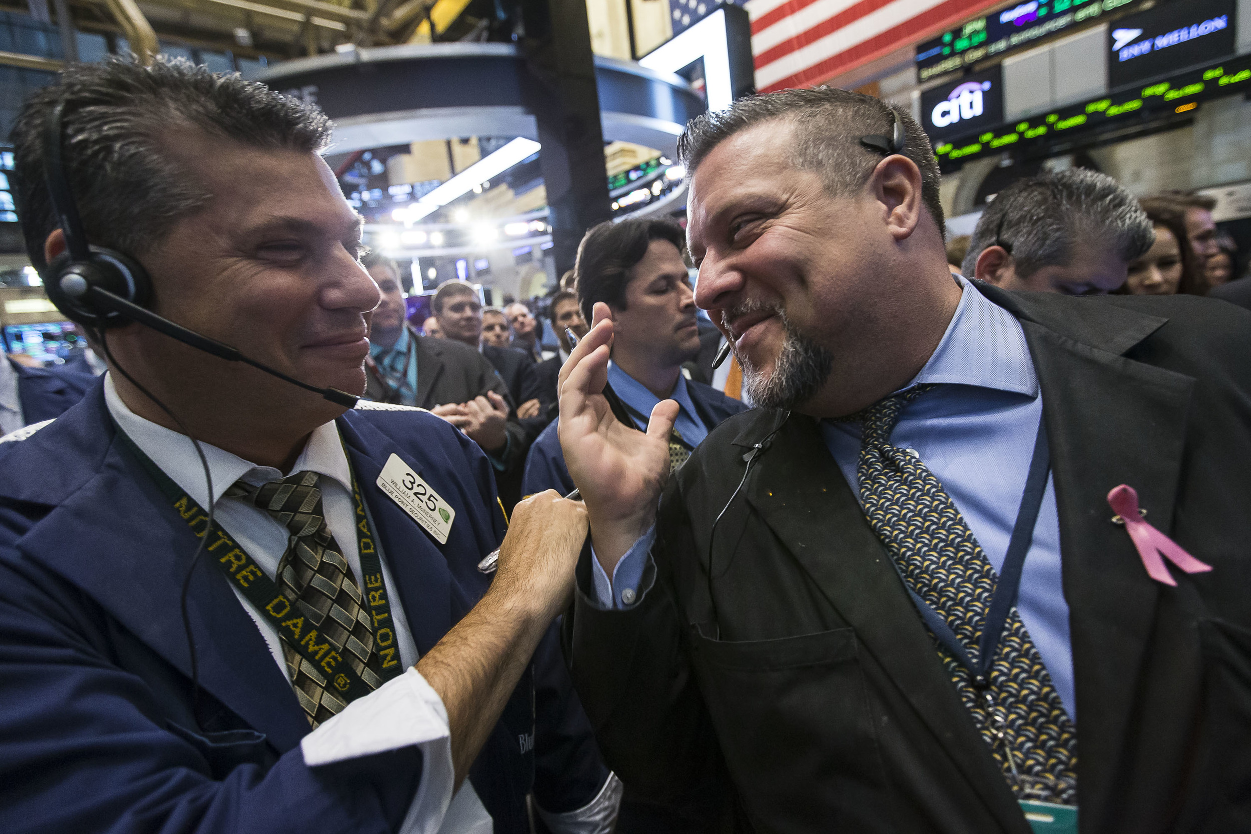  Sharing a laugh during a stressful IPO. 
