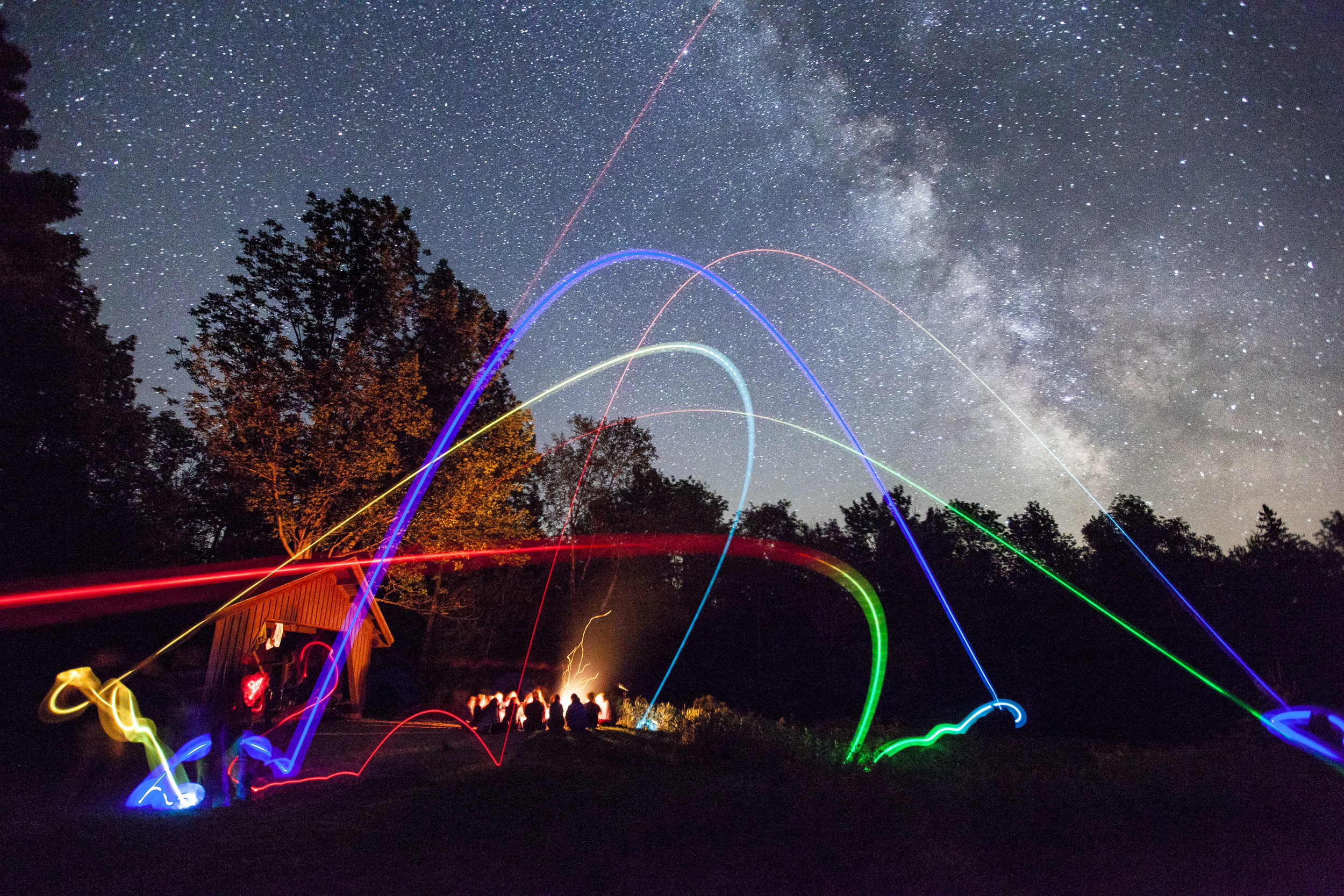  AESOP trips Mt. Blue 1 and Mt. Blue 2 enjoy a game of light up frisbee over the campfire and under the stars. Maine has the darkest night sky east of the Mississippi, and you don't have to go far to find it--Mt. Blue State Park is just over an hour 