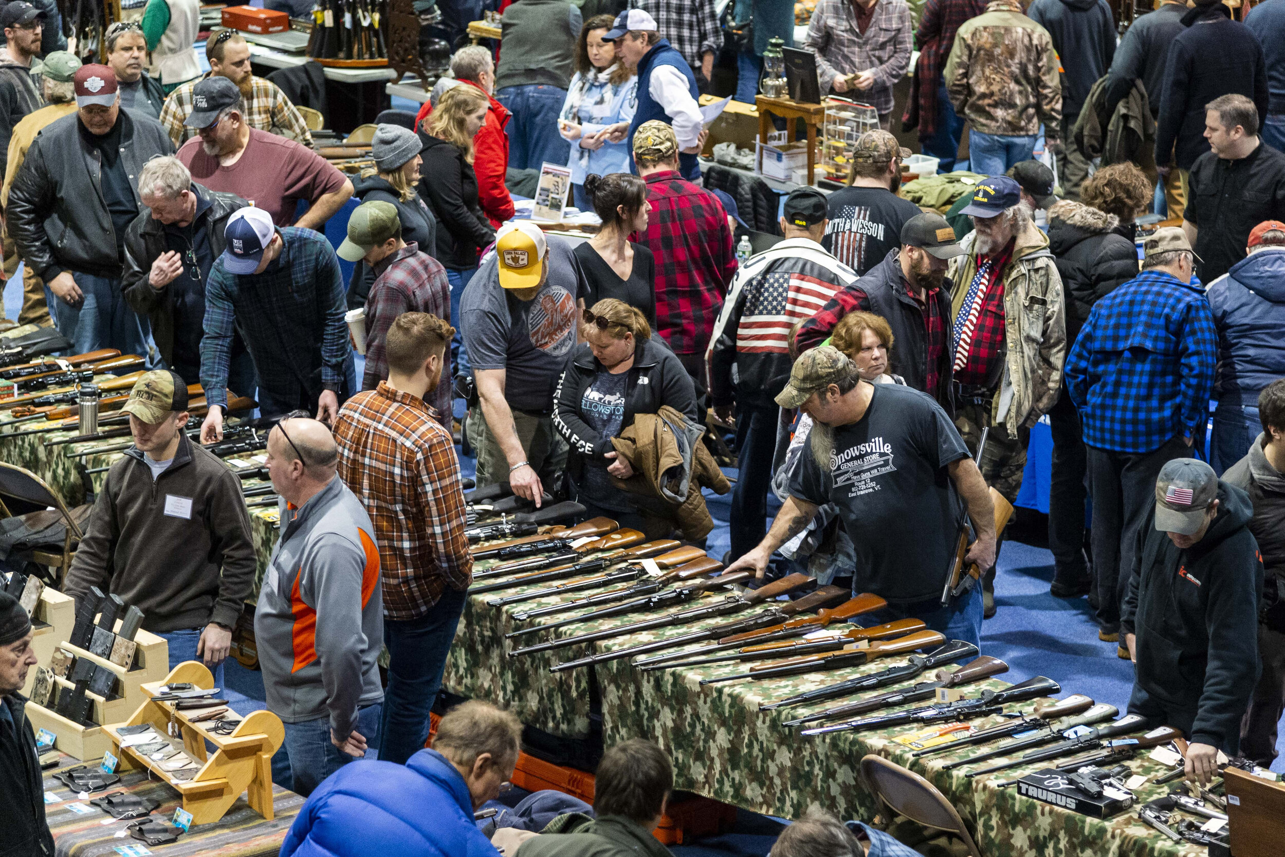  The Barre Auditorium in Barre, VT is packed for the Barre Fish &amp; Game Club Central Vermont Gun Show on Saturday, February 8th 2020. 