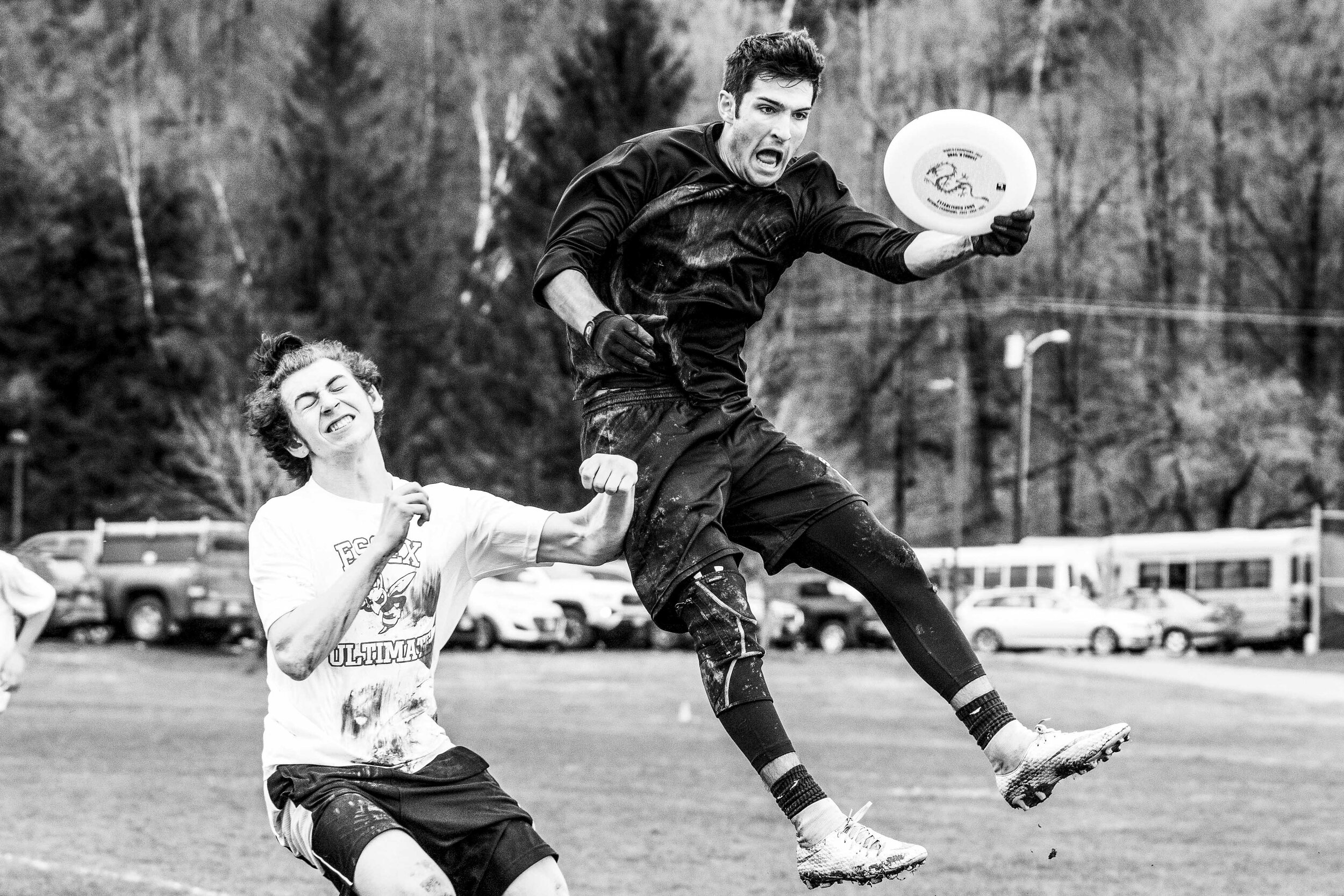  Montpelier's Kaleth Torrens-Martin corrals the disc for a score against Essex on Saturday, May 4th 2019 in Montpelier, VT. 