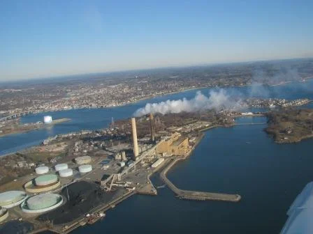 Salem Harbor viewed from the air facing North-NorthWest